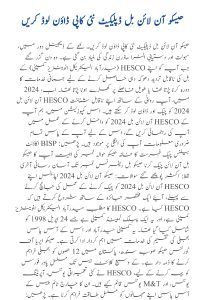 HESCO Online Bill 2024