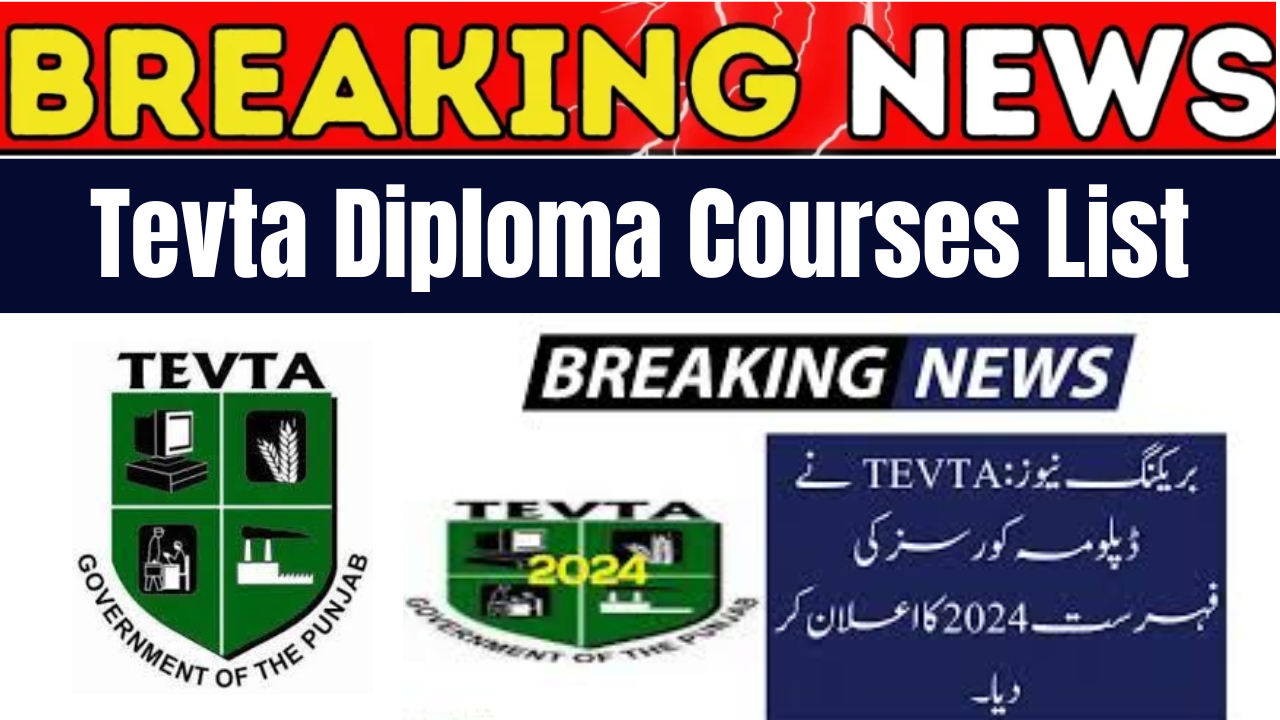 Tevta Diploma Courses List