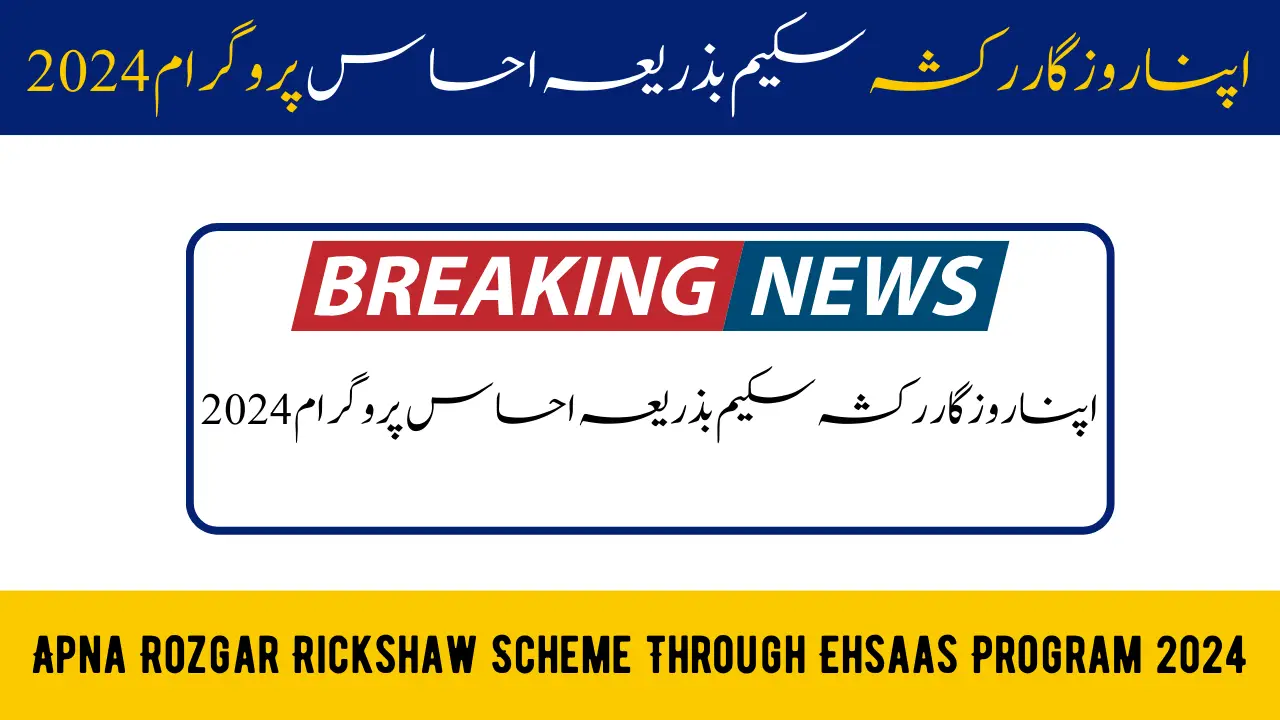 Apna Rozgar Rickshaw Scheme Through Ehsaas Program 2024