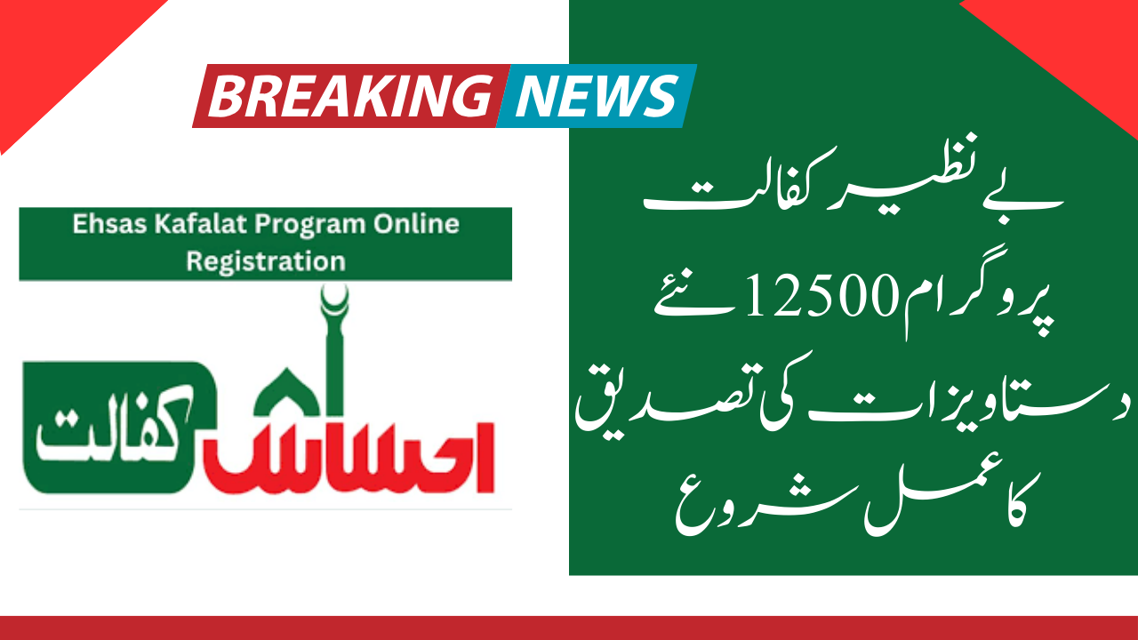 Benazir Kafalat Program 12500 New Document Verification Process Start 2024