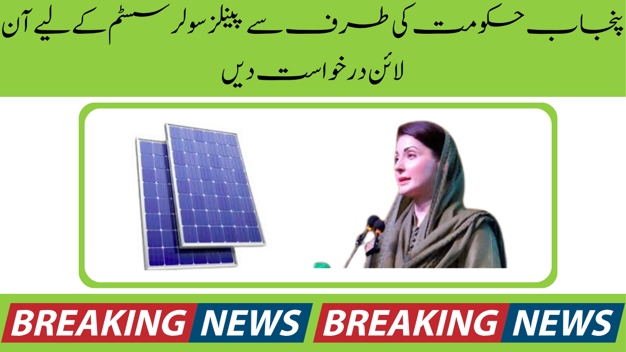 Online Apply For Six Panels Solar System by Punjab Government 2024