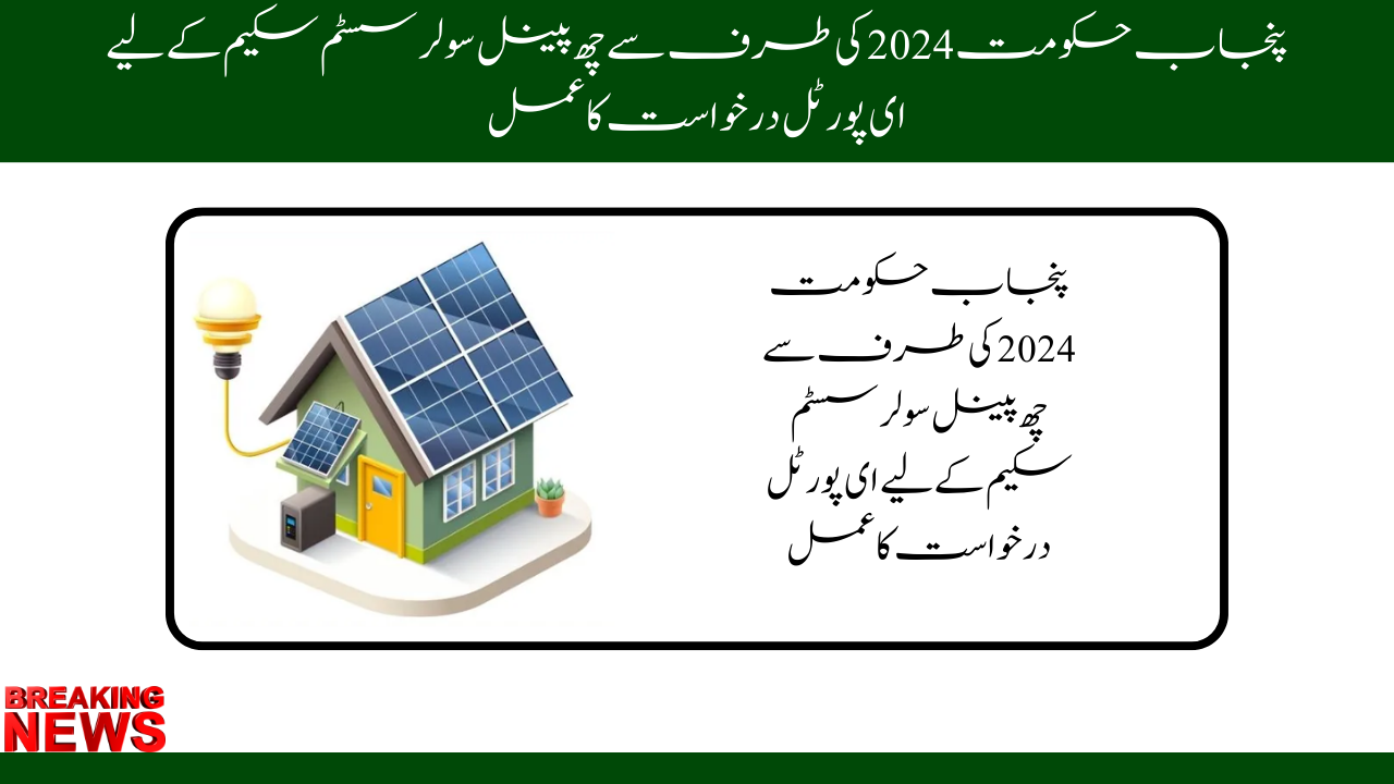 E-Portal Application Process for Six-Panel Solar System Scheme 