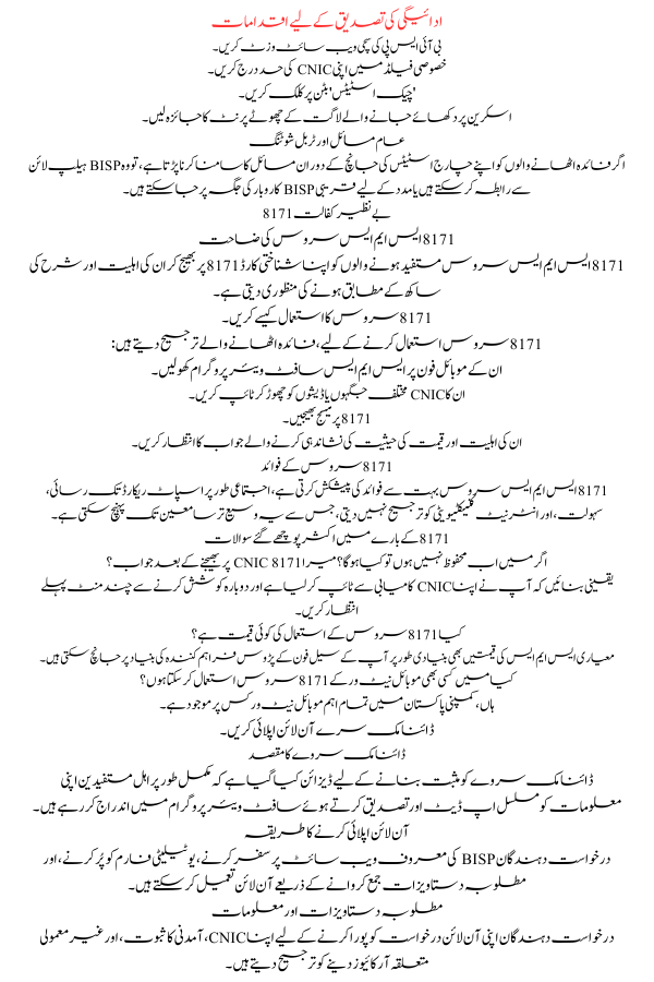 BISP 10500 Payment Check