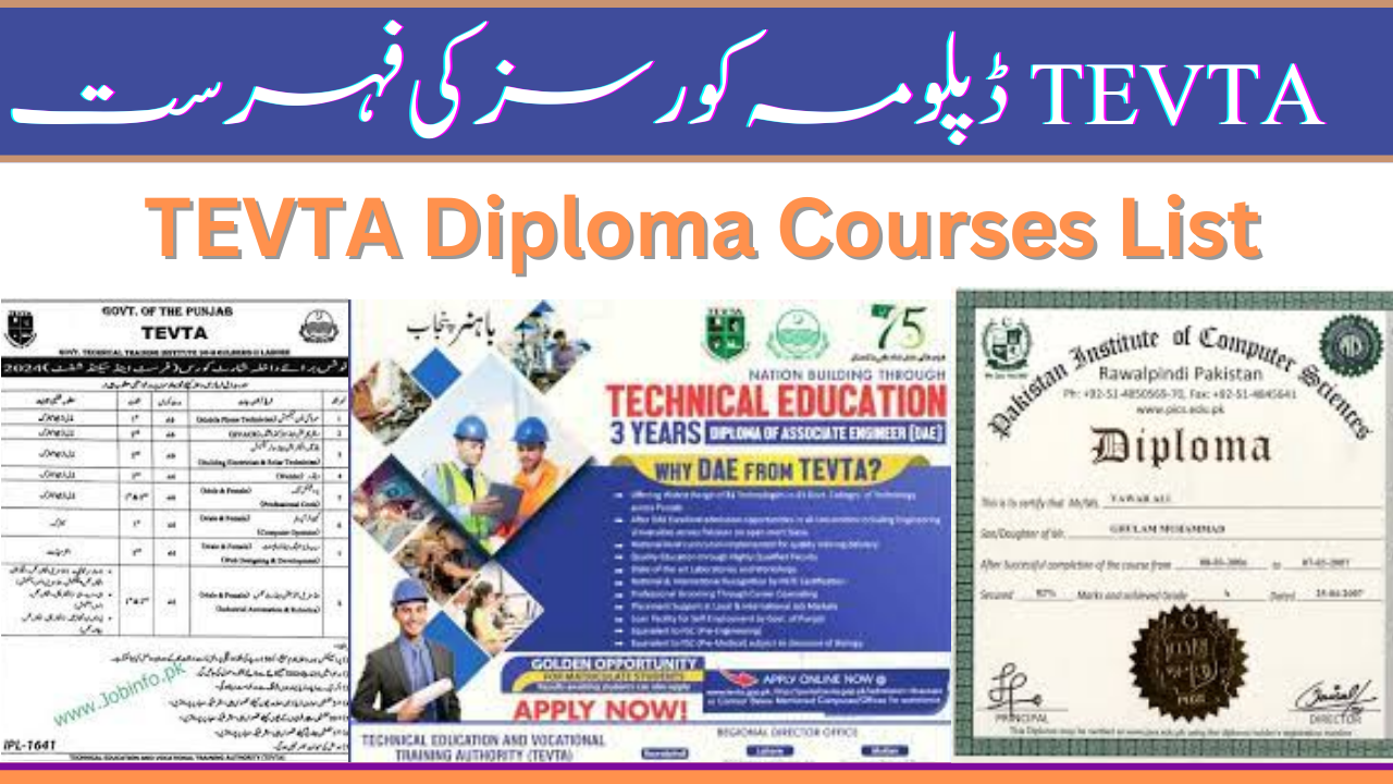 TEVTA Diploma Courses