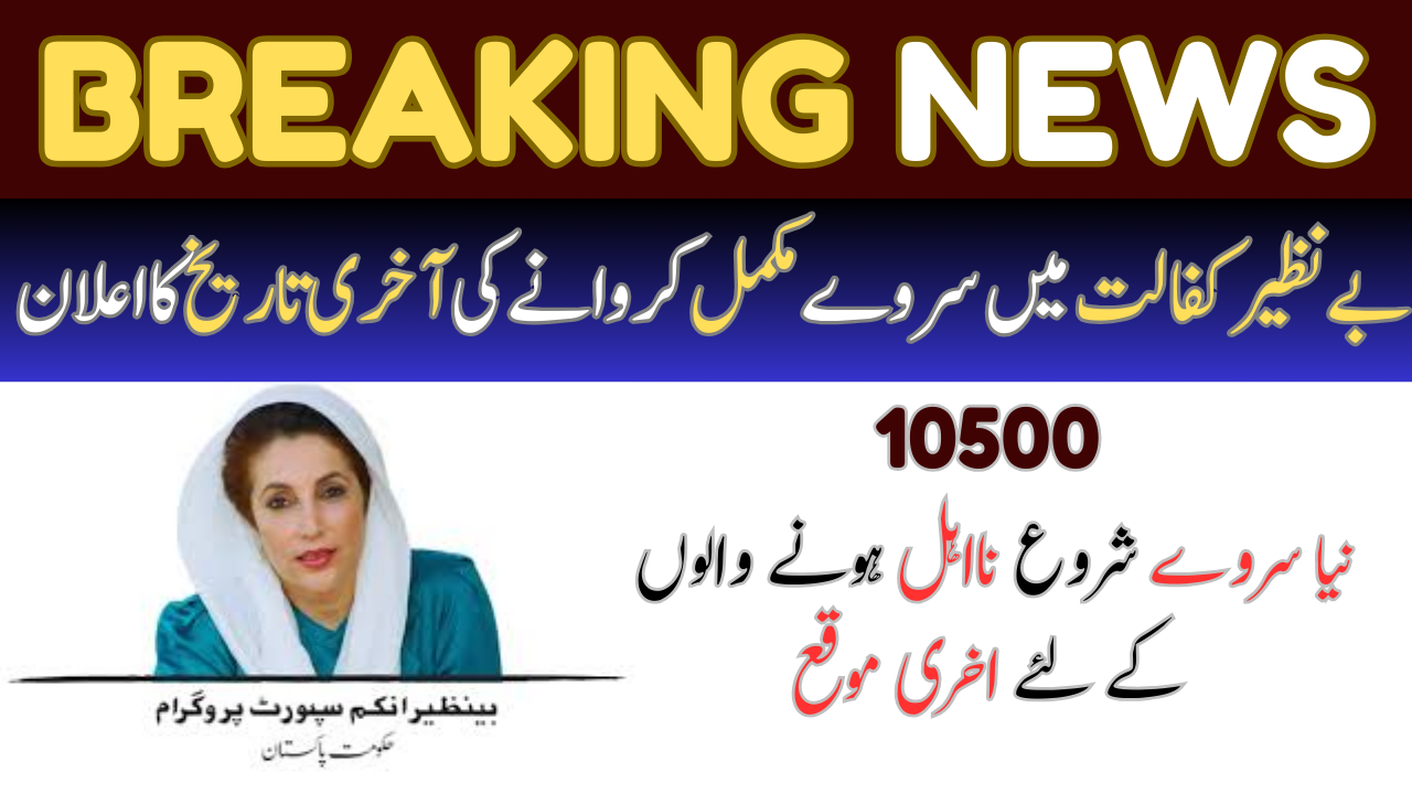 Benazir Kafaalat NSER Survey Last Date Announced