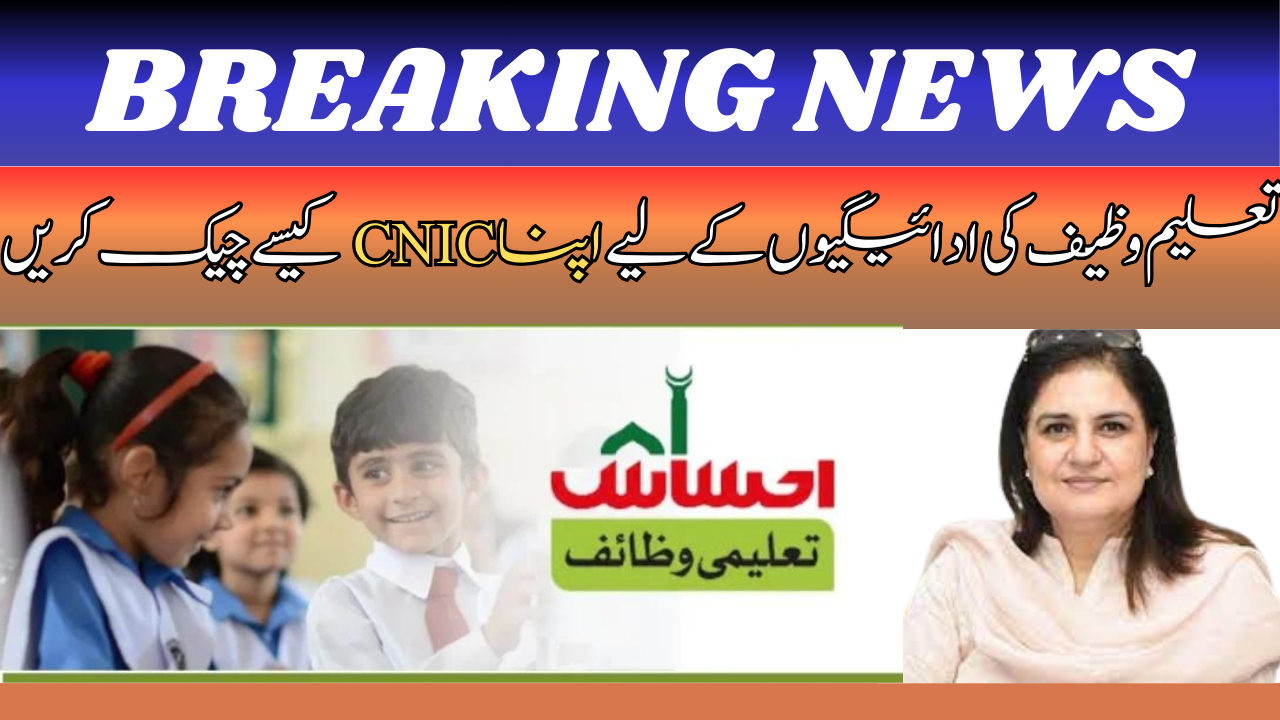 How to Check Your CNIC for Benazir Taleemi Wazaif Payments 2024