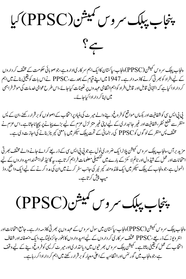 What is Punjab Public Service Commission (PPSC)?