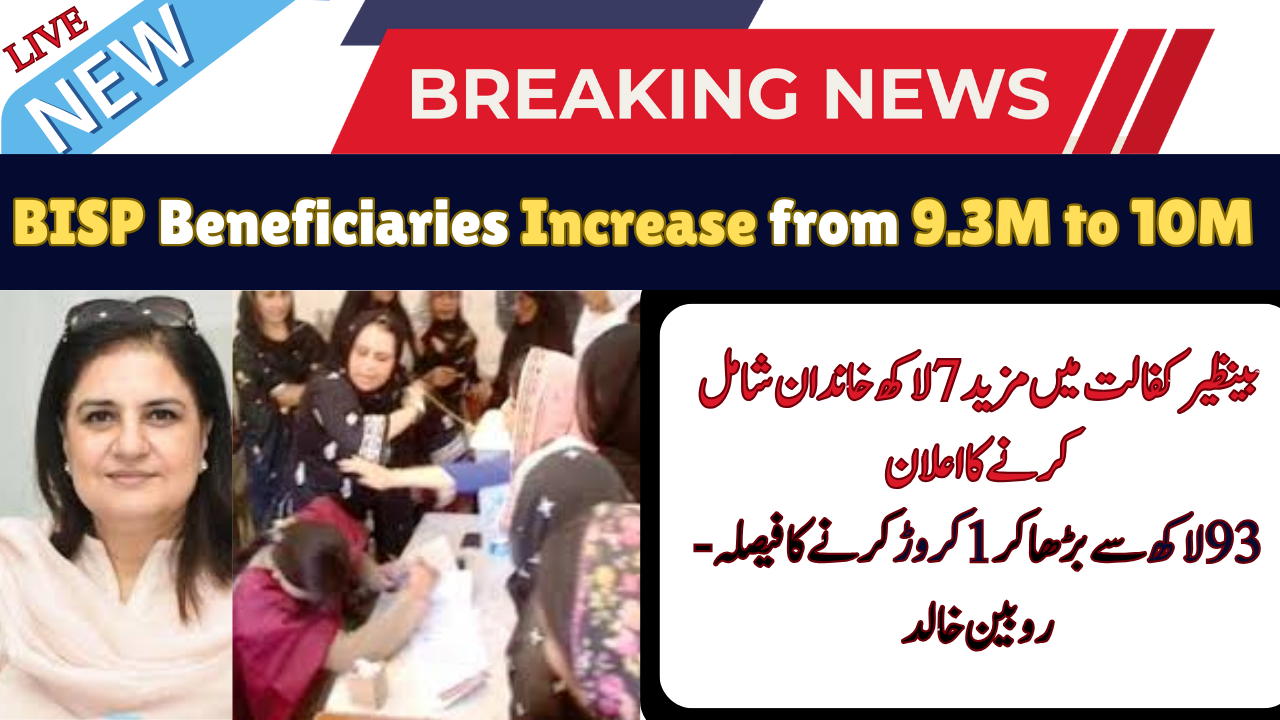 BISP Beneficiaries Increase from 9.3M to 10M