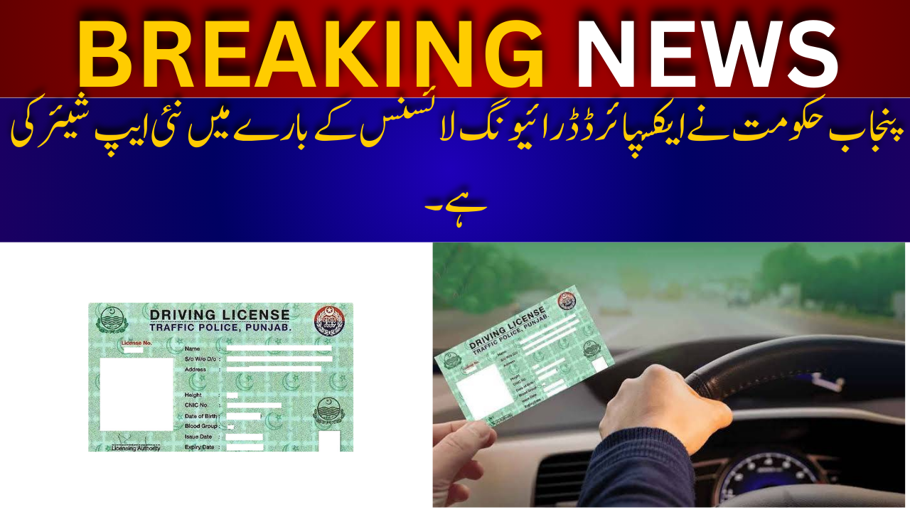 Punjab government has shared a new app about expired driver's license