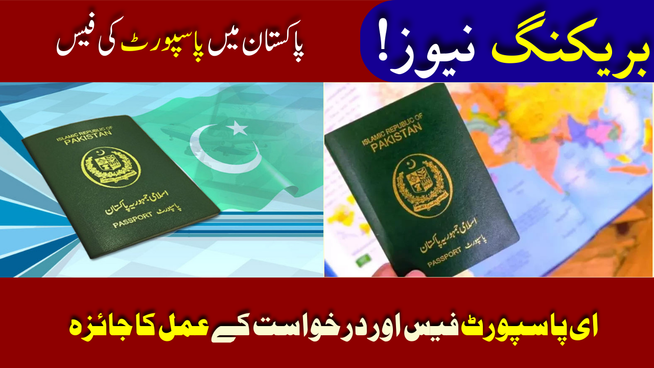 e passport fee in pakistan 